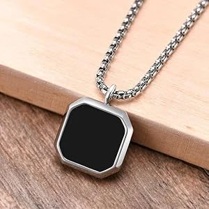 black square pendent necklace